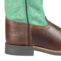 Botas western Monterey para niños Marrón oscuro / verde Marr&amp;amp;amp;oacute;n