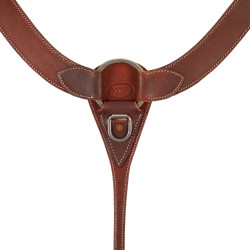 Pechero western de cuero Engrasado Marr&amp;amp;amp;oacute;n