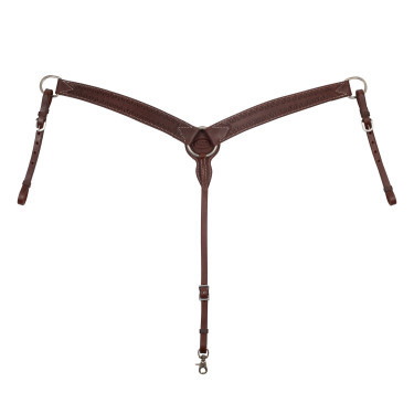 Pechera western de cuero Engrasado Marr&amp;amp;amp;oacute;n