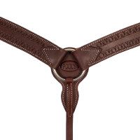 Pechera western de cuero Engrasado Marr&amp;amp;amp;oacute;n