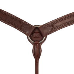 Pechera western de cuero Engrasado Marr&amp;amp;amp;oacute;n