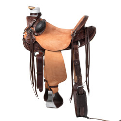 Silla Wade Western Arizona con cincha trasera y cubrecuchilla
