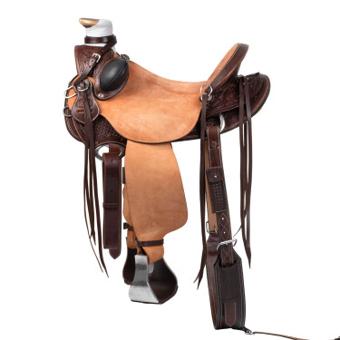 Silla Wade Western Arizona con cincha trasera y cubrecuchilla