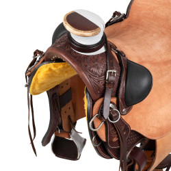 Silla Wade Western Arizona con cincha trasera y cubrecuchilla