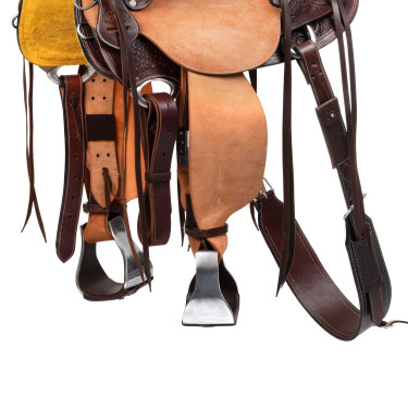 Silla Wade Western Arizona con cincha trasera y cubrecuchilla