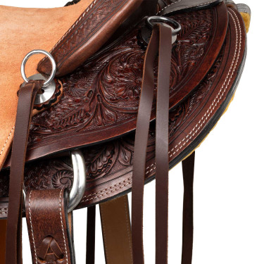 Silla Wade Western Arizona con cincha trasera y cubrecuchilla