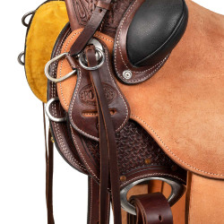 Silla Wade Western Arizona con cincha trasera y cubrecuchilla