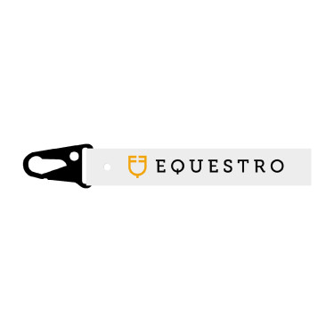 Cinta con logo Equestro para percheros Blanco