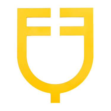 Logo Equestro Troquelado para Pared Amarillo