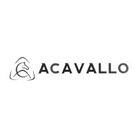 Logotipo extendido Acavallo prespaciado para pared h 30 cm Negro