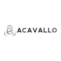 Logotipo extendido Acavallo prespaciado para pared h 30 cm Negro