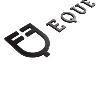 Logotipo Equestro extendido prespaciado para pared h 20 cm Negro