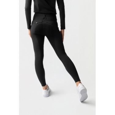 Pantalón de equitación Horze Leonie para mujer con asiento completo de gamuza vegana Negro Pantalón de equitación Horze Leonie para mujer con asiento completo de gamuza vegana Negro