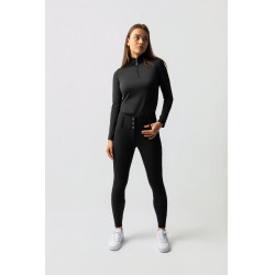 Pantalón de equitación Horze Leonie para mujer con asiento completo de gamuza vegana Negro Pantalón de equitación Horze Leonie para mujer con asiento completo de gamuza vegana Negro