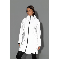 Impermeable reflectante para mujer Horze Impresión reflectante Gris