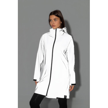 Impermeable reflectante para mujer Horze Impresión reflectante Gris