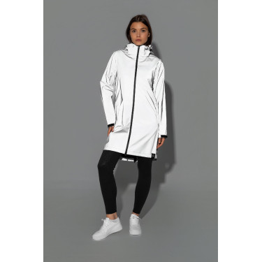 Impermeable reflectante para mujer Horze Impresión reflectante Gris