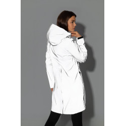 Impermeable reflectante para mujer Horze Impresión reflectante Gris