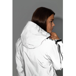 Impermeable reflectante para mujer Horze Impresión reflectante Gris