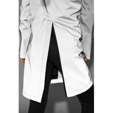 Impermeable reflectante para mujer Horze Impresión reflectante Gris