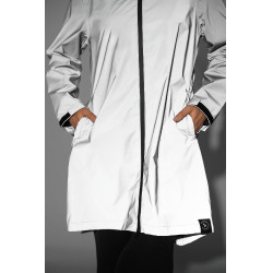 Impermeable reflectante para mujer Horze Impresión reflectante Gris