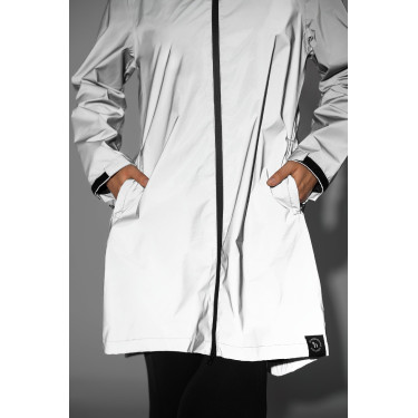 Impermeable reflectante para mujer Horze Impresión reflectante Gris