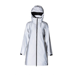 Impermeable reflectante para mujer Horze Impresión reflectante Gris
