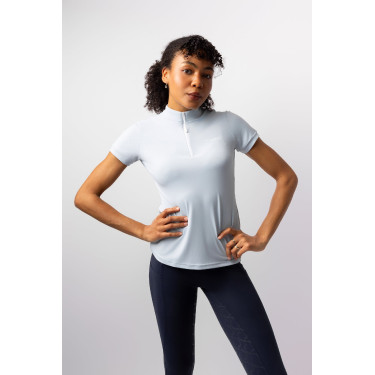 Camiseta de entrenamiento Horze Joie de manga corta para niño Gris amanecer azul Camiseta de entrenamiento Horze Joie de manga corta para niño Gris amanecer azul