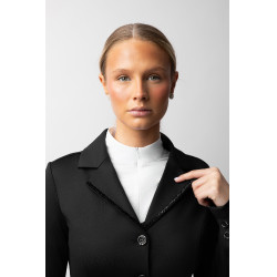 Chaqueta de competición Horze Ada con lentejuelas para mujer Negro Chaqueta de competición Horze Ada con lentejuelas para mujer Negro