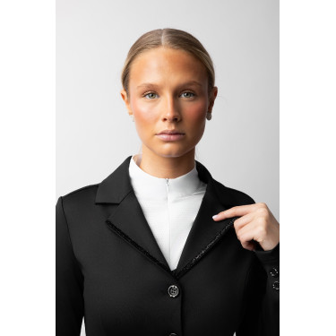 Chaqueta de competición Horze Ada con lentejuelas para mujer Negro Chaqueta de competición Horze Ada con lentejuelas para mujer Negro