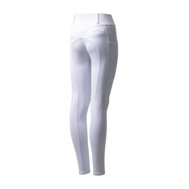 Pantalón de equitación Horze Mira infantil con culera completa Blanco brillante Pantalón de equitación Horze Mira infantil con culera completa Blanco brillante