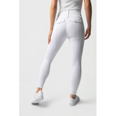 Legging híbrido Horze Anya mujer fullgrip Blanco brillante