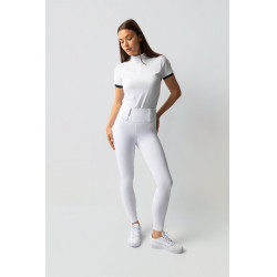 Legging híbrido Horze Anya mujer fullgrip Blanco brillante
