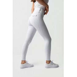 Legging híbrido Horze Anya mujer fullgrip Blanco brillante