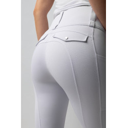 Legging híbrido Horze Anya mujer fullgrip Blanco brillante