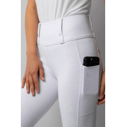 Legging híbrido Horze Anya mujer fullgrip Blanco brillante