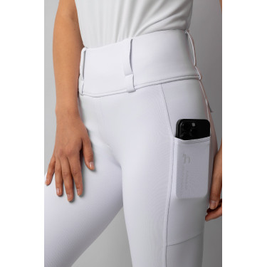 Legging híbrido Horze Anya mujer fullgrip Blanco brillante