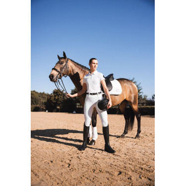 Legging híbrido Horze Anya mujer fullgrip Blanco brillante