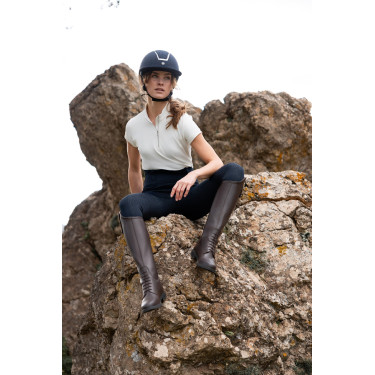 Legging híbrido Horze Anya mujer fullgrip Azul marino oscuro