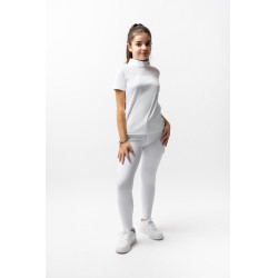 Polo de concurso Horze Kaya infantil con strass Blanco brillante Polo de concurso Horze Kaya infantil con strass Blanco brillante