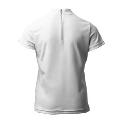Polo de concurso Horze Kaya infantil con strass Blanco brillante Polo de concurso Horze Kaya infantil con strass Blanco brillante