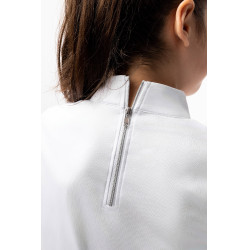 Polo de concurso Horze Kaya infantil con strass Blanco brillante Polo de concurso Horze Kaya infantil con strass Blanco brillante