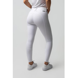 Pantalón Horze Grand Prix III Show con culera completa para mujer Blanco brillante
