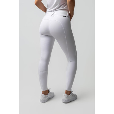 Pantalón Horze Grand Prix III Show con culera completa para mujer Blanco brillante