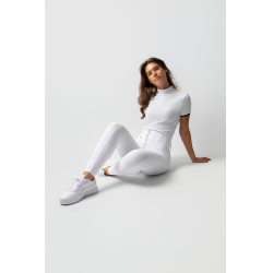 Pantalón Horze Grand Prix III Show con culera completa para mujer Blanco brillante