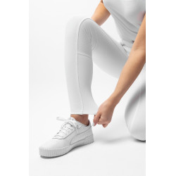 Pantalón Horze Grand Prix III Show con culera completa para mujer Blanco brillante