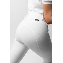 Pantalón Horze Grand Prix III Show con culera completa para mujer Blanco brillante