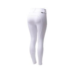 Pantalón Horze Grand Prix III Show con culera completa para mujer Blanco brillante