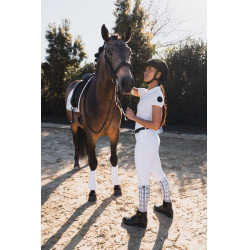 Pantalón Horze Grand Prix III Show con culera completa para mujer Blanco brillante