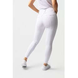 Pantalón de equitación Horze Leonie con culera completa para mujer Blanco brillante Pantalón de equitación Horze Leonie con culera completa para mujer Blanco brillante